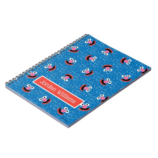 Grover Furry Face Pattern Notitieboek (Linkerzijde)