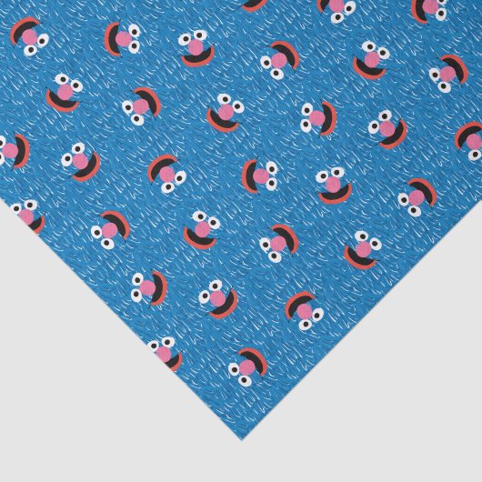 Grover Furry Face Pattern Tissuepapier (Detail)