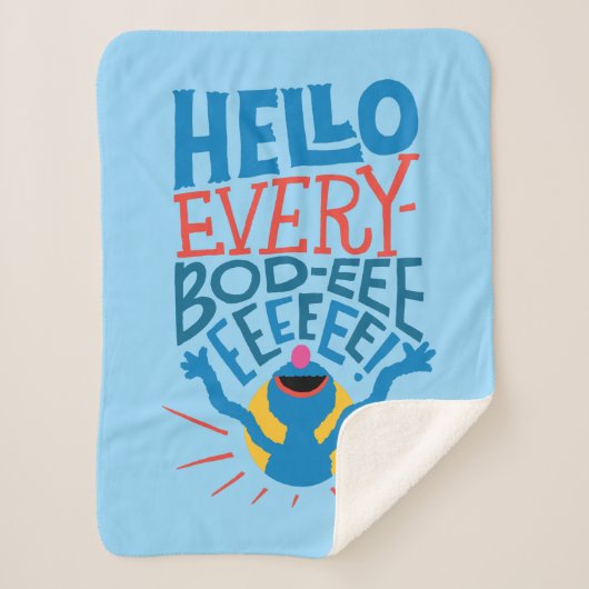 Grover Hallo Sherpa Deken (Voorkant)