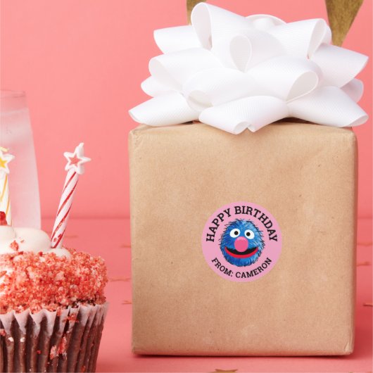 Grover | Happy Birthday Gift Label (Feest)
