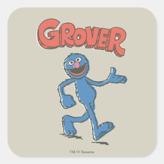Grover  Kind 2 Vierkante Sticker (Voorkant)