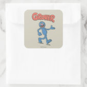 Grover  Kind 2 Vierkante Sticker (Tas)