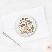 Grow At Your Own Pace Mushroom Sticker (Enveloppe)