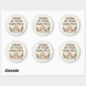 Grow At Your Own Pace Mushroom Sticker (Feuille)