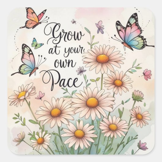 Grow at your own pace - sticker (Devant)