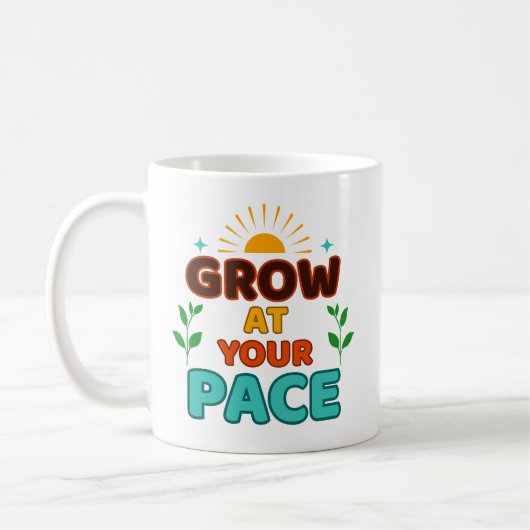 Grow at Your Pace - Mug Koffiemok (Links)