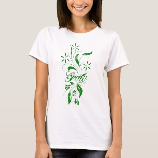 "Grow" Christelijk T-Shirt (Voorkant)