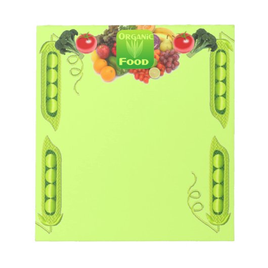 Grow, Eat, Acheter Bloc-notes pour aliments biolog (Devant)
