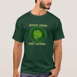 Grow Food Not Lawns Grappig T-shirt Voor Tuinieren