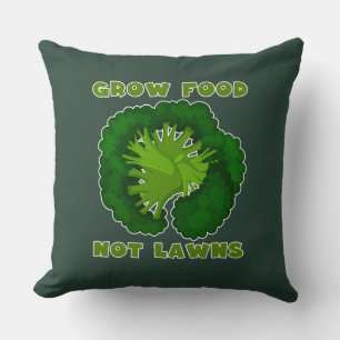 Grow Food Not Lawns Grappig T-shirt Voor Tuinieren Kussen
