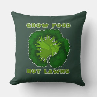 Grow Food Not Lawns Grappig T-shirt Voor Tuinieren Kussen