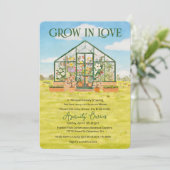 Grow in Love Greenhouse Bridal Shower Invitation (Debout devant)