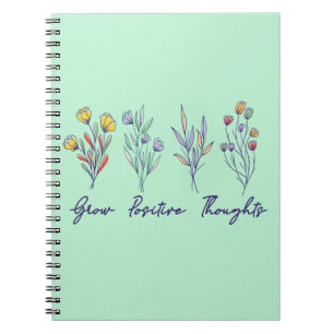 Grow Positive Thoughts Wildflower Floral Plant Notitieboek