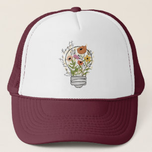 Grow positive thoughts Wildflower Inspirerend Trucker Pet