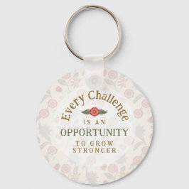 "Grow Stronger" Affirmation Keychain