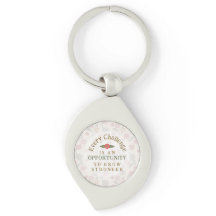 "Grow Stronger" Affirmation Metal Keychain