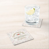 "Grow Stronger" Affirmation Vierkante Kartonnen Onderzetter (Insitu)