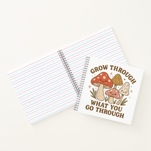 Grow Through It” Mushroom Wellness Journal Notitieboek (Binnen)