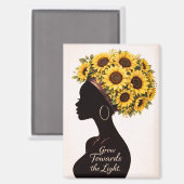 Grow Towards the Light Sunflower Magnet Magneet (Voorkant / Achterkant)