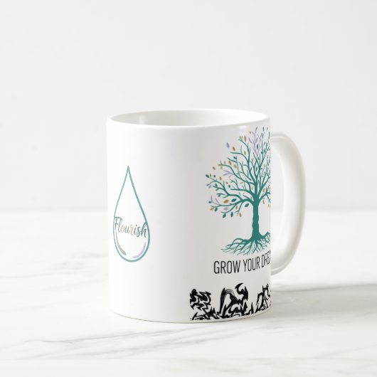 Grow Your Dreams Mug – Follow Your Dreams Inspirat (Devant droit)