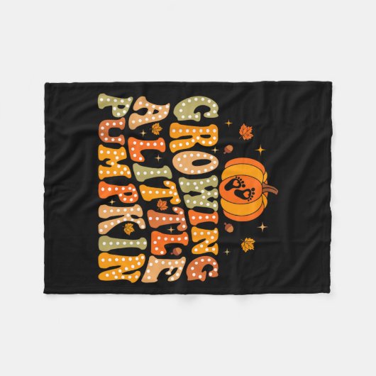 Growing A Little Pumpkin Fall Autumn Pregnancy Tha Fleece Deken (Voorkant (Horizontaal))
