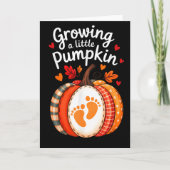 Growing A Little Pumpkin Maternity Pregnancy Thank Kaart (Voorkant)