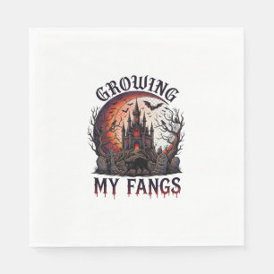 Growing Fangs Halloween Geheime Kasteel Zwarte Kat Servet