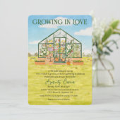 Growing in Love Greenhouse Baby Shower Invitation (Debout devant)