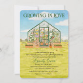 Growing in Love Greenhouse Baby Shower Invitation (Devant)