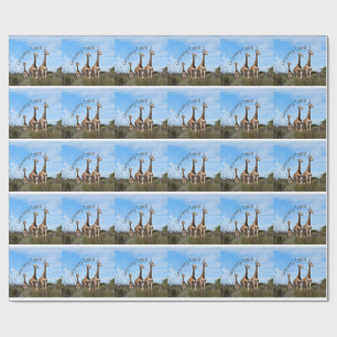 Growing Tall Safari Wrap Cadeaupapier