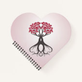 Growing Together with Love Carnet en forme de coeu (Devant)