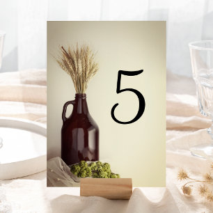 Growler, Hop en Wheat Brewery Wedding Kaart
