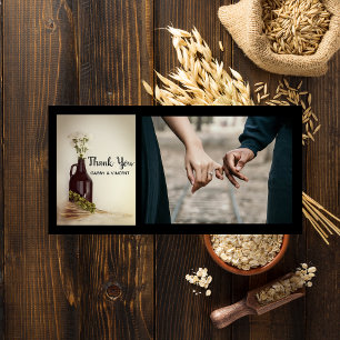 Growler, Hops, Daisies Brewery Wedding Dank je Bedankkaart