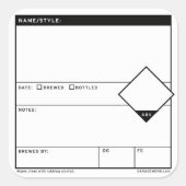 Growler & Keg herbruikbare homebrew labels (Voorkant)