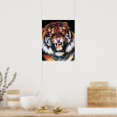 Growling Tiger Poster (Keuken)