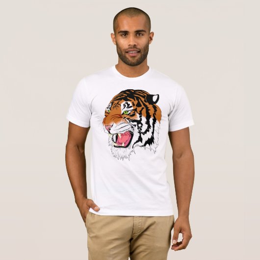Growling Tiger T-shirt (Voorkant volledig)