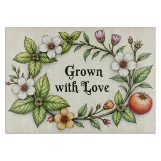 Grown with Love Waterverf Glassnijplank Snijplank