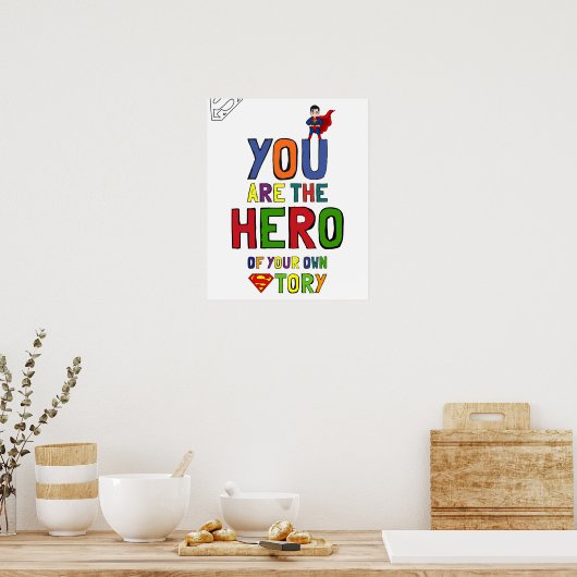 Growth Mindset Poster - Inspirerende kunst aan de (Keuken)