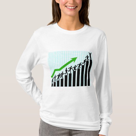 Growth Success Progress Bar Chart T-shirt (Voorkant)