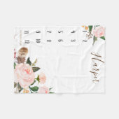 Growth tracker - Mijlpaal - Boho waterverf Fleece Deken (Voorkant (Horizontaal))