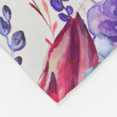 Growth tracker - Mijlpaal - Paarse waterverf Fleece Deken (Hoek)