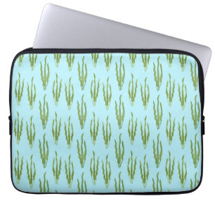 Groze Zeewier Oceaan Planten Natuurliefhebber Blau Laptop Sleeve