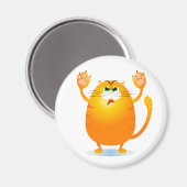 Grr ! Drôle chat de dessin animé, aimant (Recto/Verso)