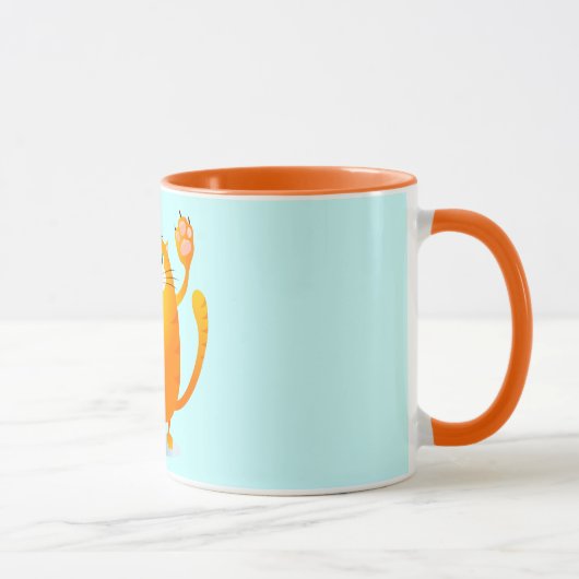 Grr ! Drôle chat de dessin animé, tasse (Droite)