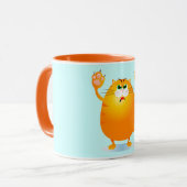 Grr ! Drôle chat de dessin animé, tasse (Devant gauche)