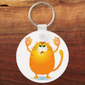 Grr. Funny cartoon cat, sleutelhanger (Voorkant)