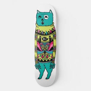 Grrr! Het dek van de oud-school Skateboard