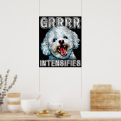 GRRRR intensiveert grappige hondenmeme Poster (Keuken)
