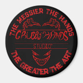 Grubby Hands Studio Logo+Motto Magnet Magneet (Voorkant)