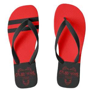 Grubby Hands Studio Rode Flip Flops